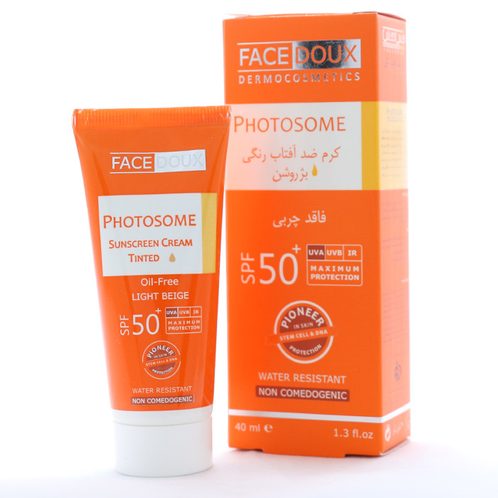 کرم ضد آفتاب بژ روشن فاقد چربی فیس دوکس SPF50