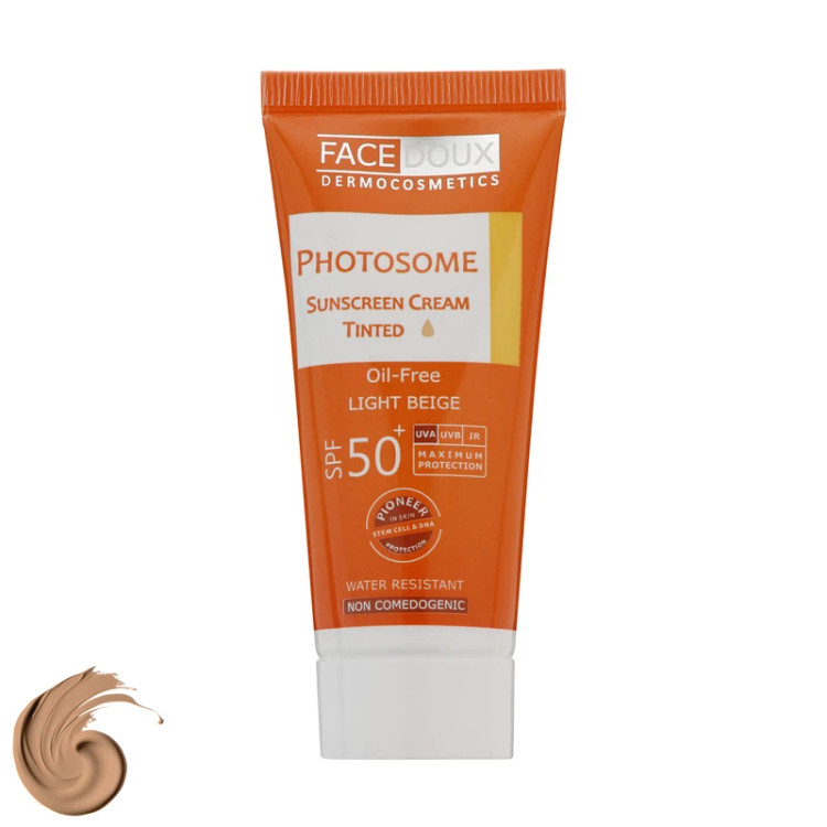 کرم ضد آفتاب بژ روشن فاقد چربی فیس دوکس SPF50