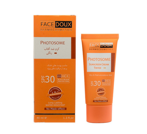 کرم ضد آفتاب رنگی فیس دوکس SPF30 مناسب پوست خشک