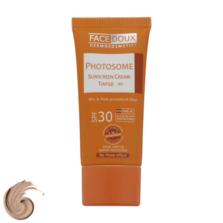 کرم ضد آفتاب رنگی فیس دوکس SPF30 مناسب پوست خشک