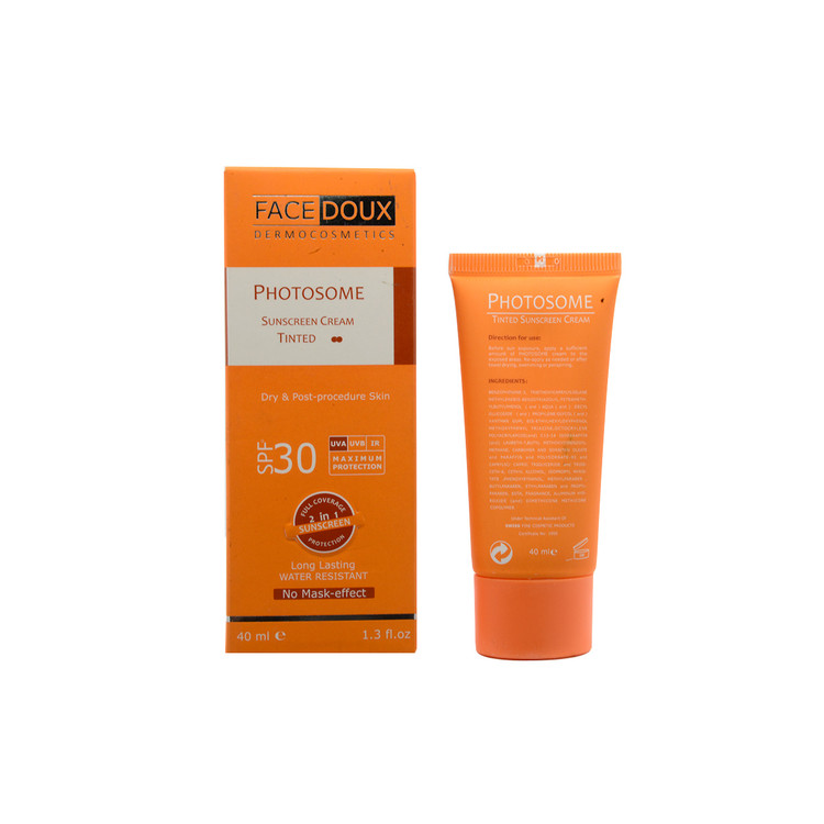 کرم ضد آفتاب رنگی فیس دوکس SPF30 مناسب پوست خشک