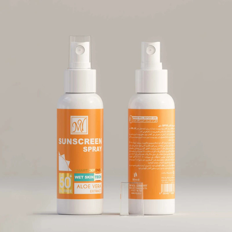 اسپری ضد آفتاب بی رنگ مای SPF 50 مدل Smart Defense
