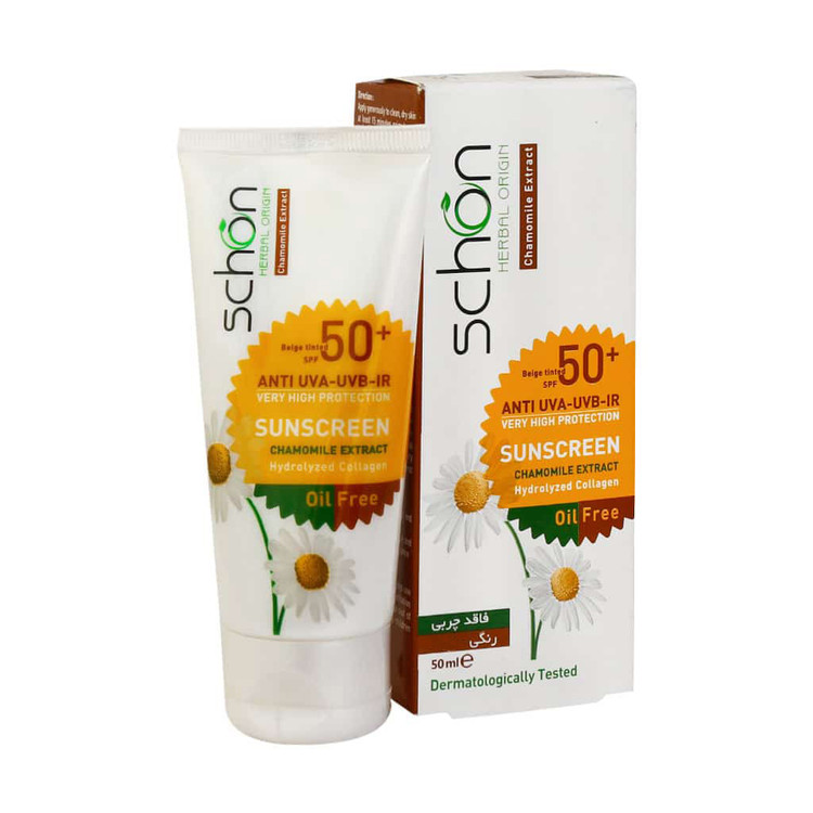 کرم ضد آفتاب رنگی فاقد چربی شون ⁺SPF50