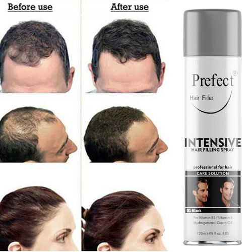 اسپری پرپشت کننده ظاهری مو پرفکت رنگ مشکی