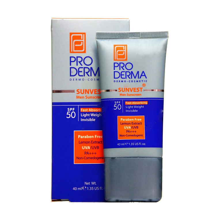 ضد آفتاب فاقد چربی مخصوص آقایان SPF50 پرودرما
