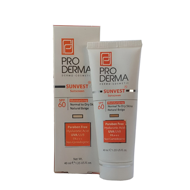 کرم ضد آفتاب بژ طبیعی پرودرما پوست معمولی و خشک SPF60