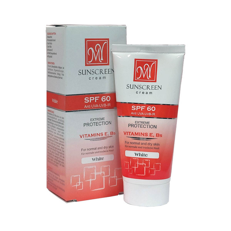 کرم ضد آفتاب بی رنگ مای SPF60 مناسب پوست نرمال و خشک