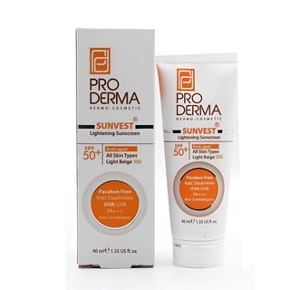 کرم ضد آفتاب و روشن کننده لک رنگی بژ روشن پرودرما SPF50