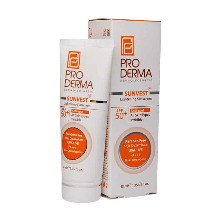 کرم ضد آفتاب و روشن کننده لک بی رنگ پرودرما SPF50