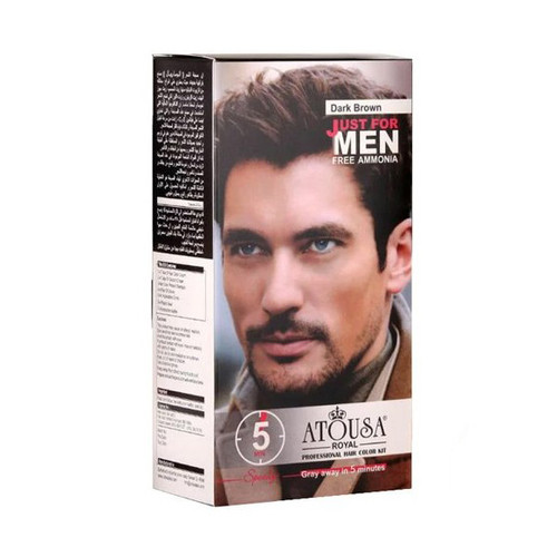 کیت رنگ مو آقایان آتوسا رویال قهوه ای تیره 100 میلی لیتر