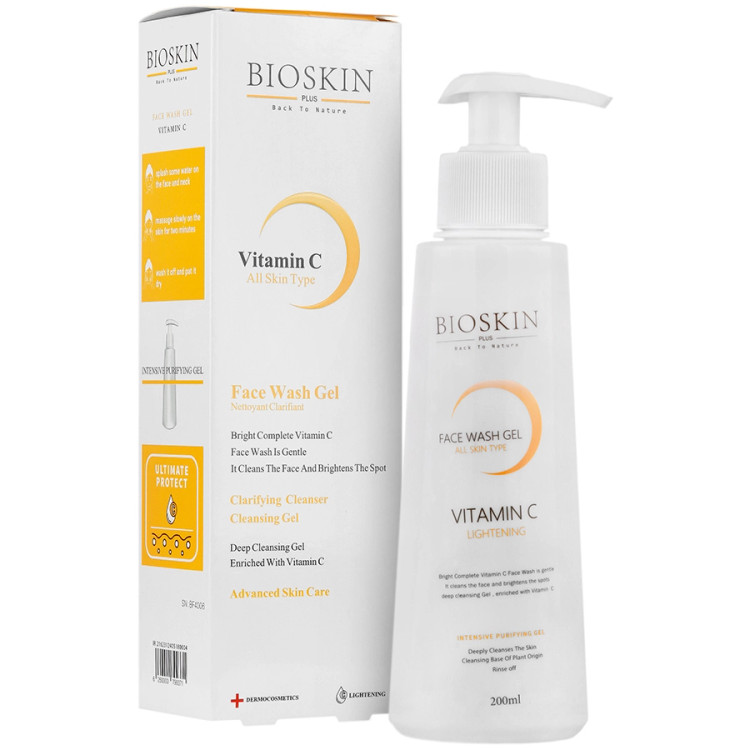ژل شستشوی صورت بایو اسکین حاوی ویتامین C