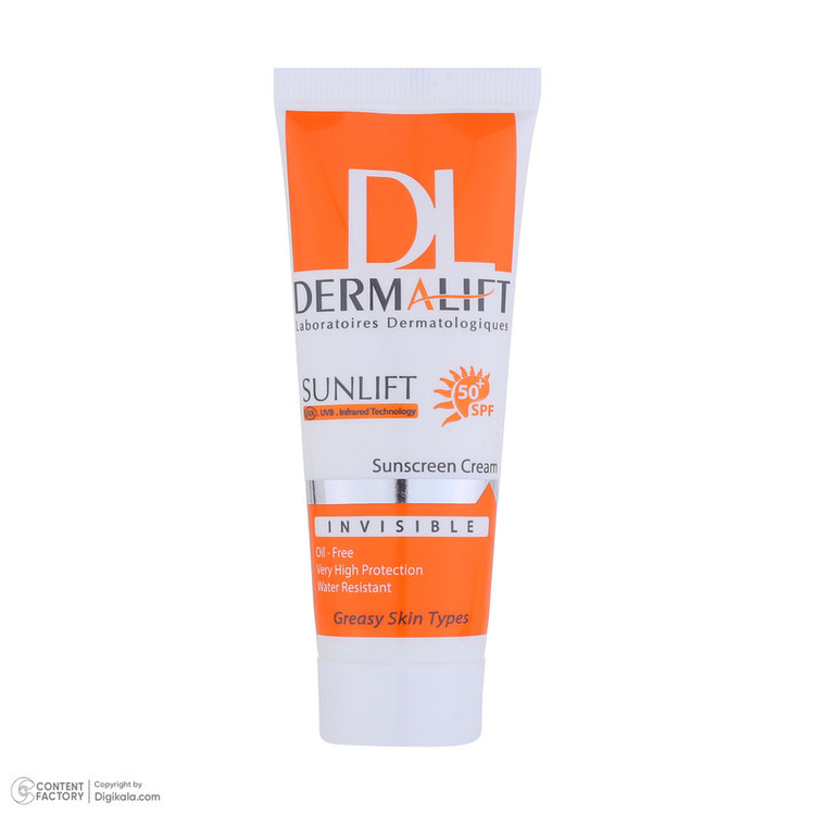 کرم ضدآفتاب بی رنگ درمالیفت مناسب پوست چرب