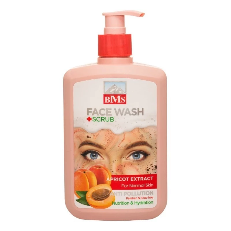 ژل شستشو صورت بی ام اس مدل زرد آلو - 500ml