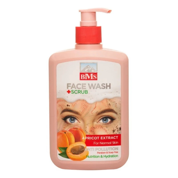 ژل شستشو صورت بی ام اس مدل زرد آلو - 500ml