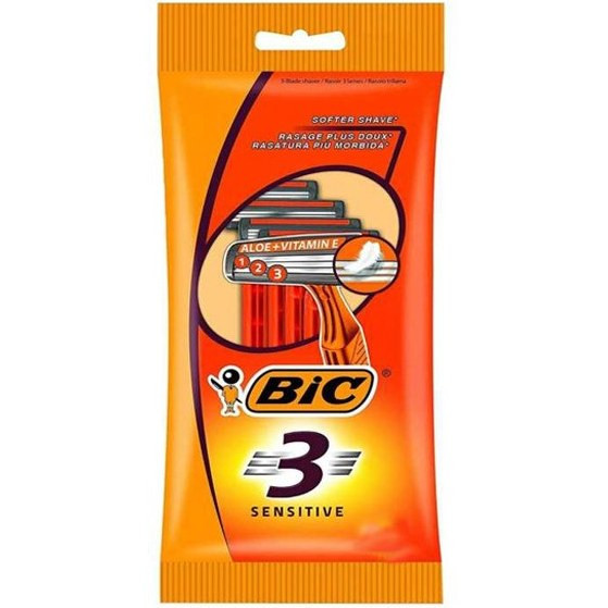 خود تراش بیک مدل Sensitive بسته 3 عددی