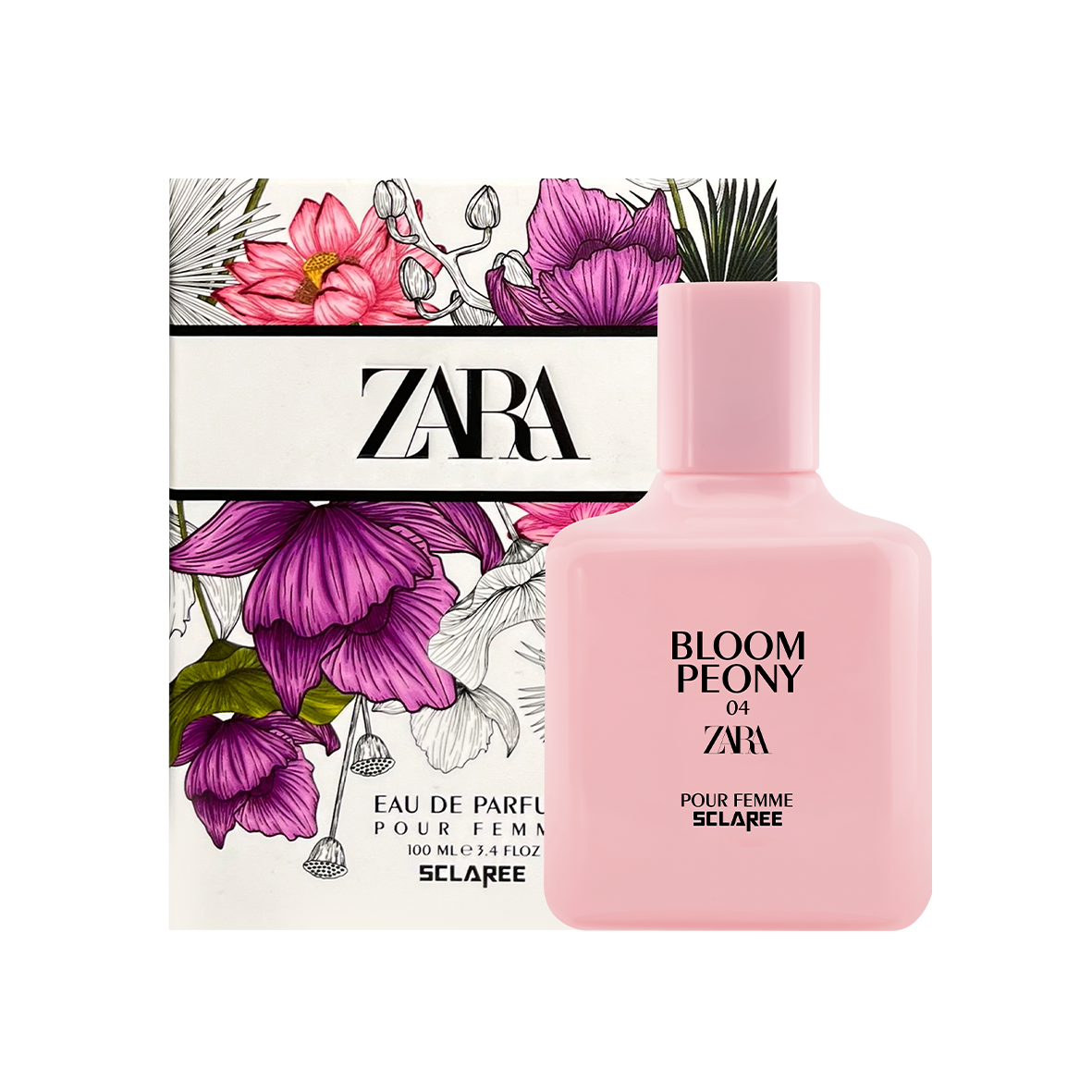 ادوپرفیوم زنانه اسکلاره مدل Zara Bloom Peony حجم 100 میلی‌ لیتر